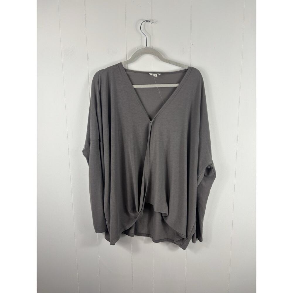 Heyson Grey Dolman Long Sleeve Top Size Large Capsule Minimalist